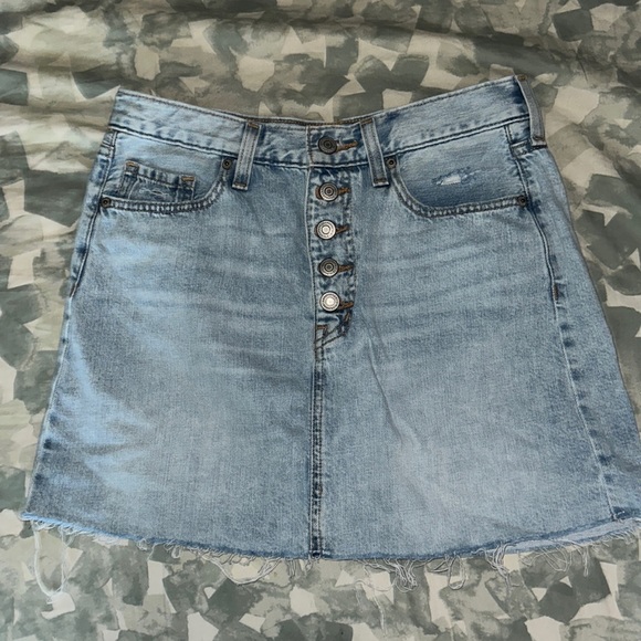 Cute light-wash high-rise denim skirt - Picture 1 of 2